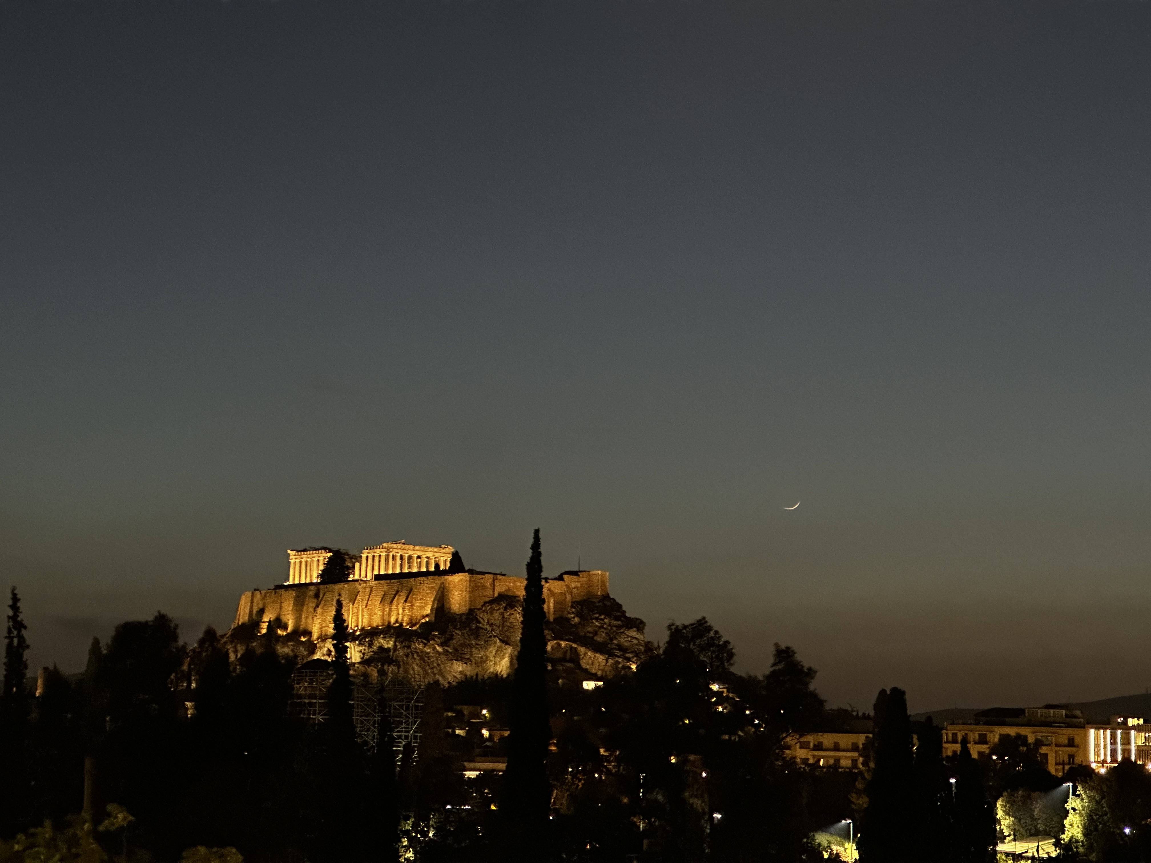 The Acropolis at night