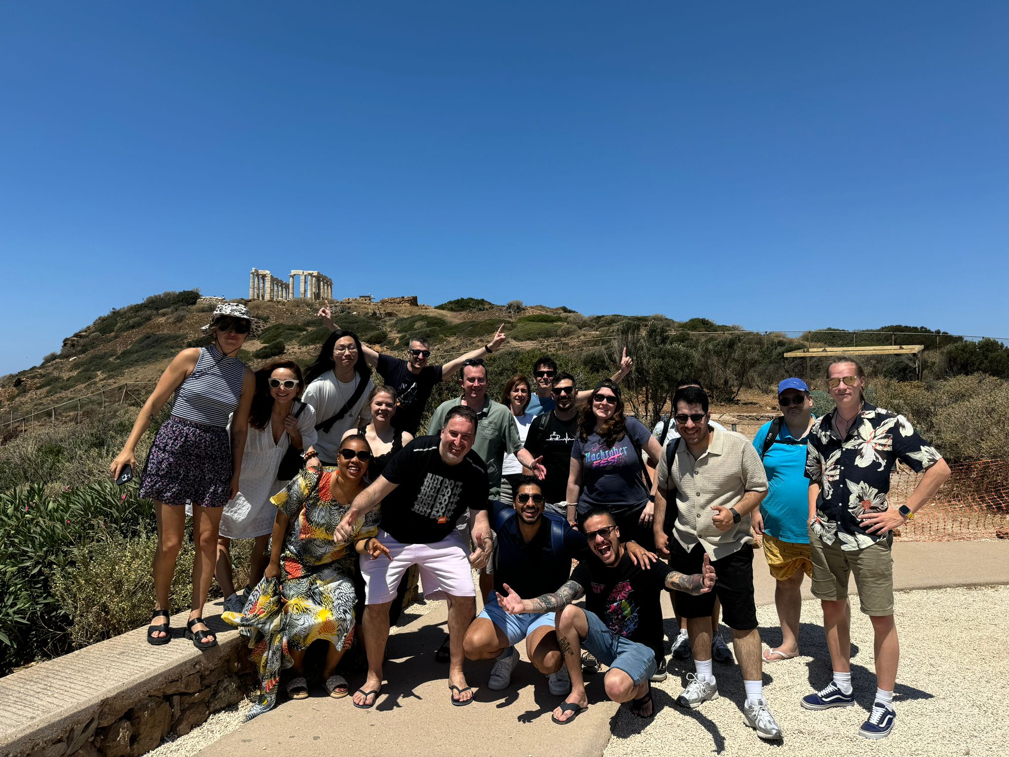 All the speakers at the Temple of Poseidon