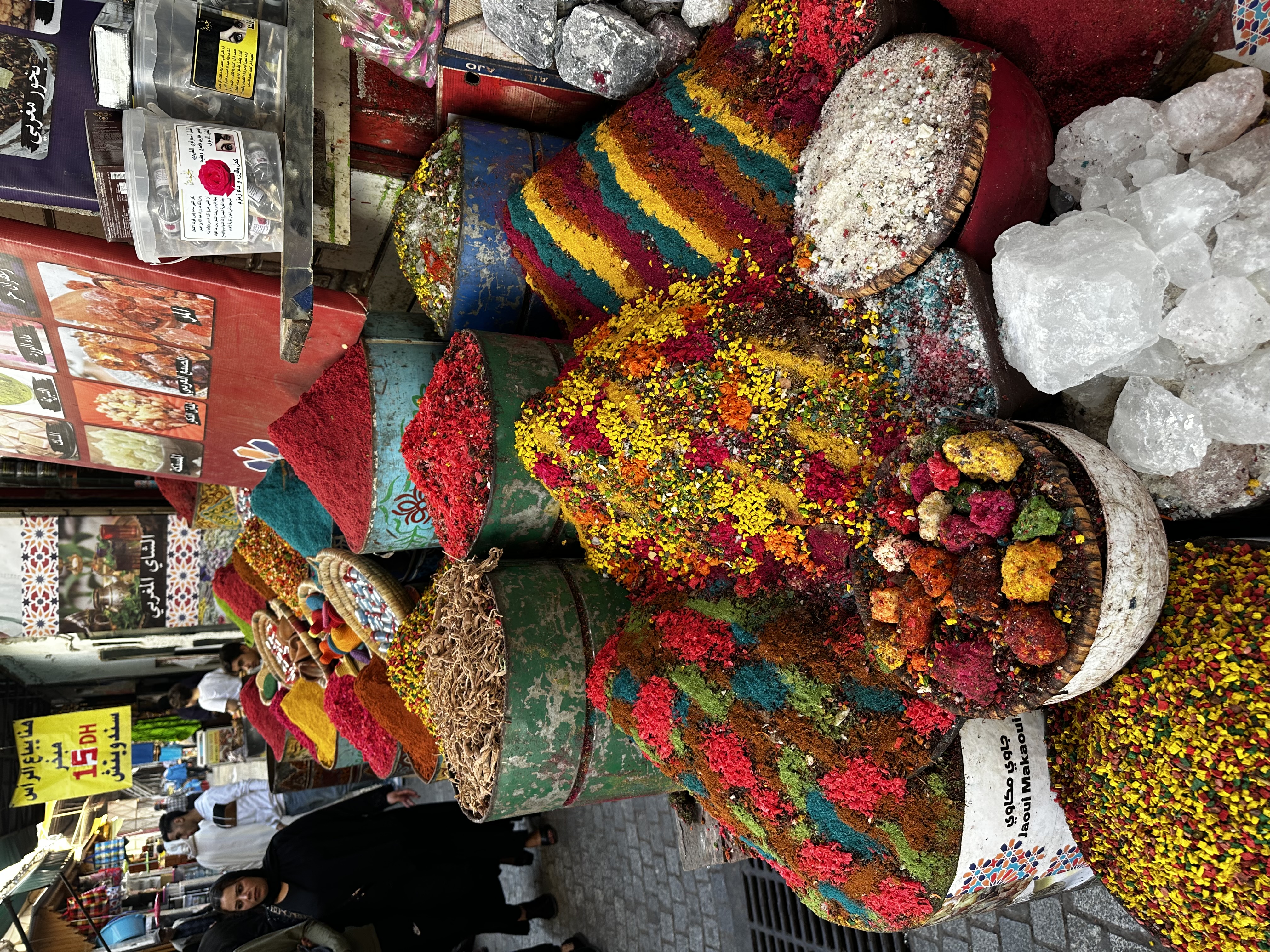 Colorful grains at the market